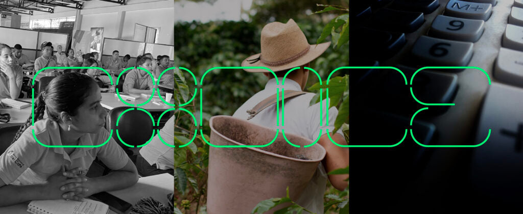 Cabecera Choice Header, grupo de mujeres en escuela, agricultor y tecnología para el cambio