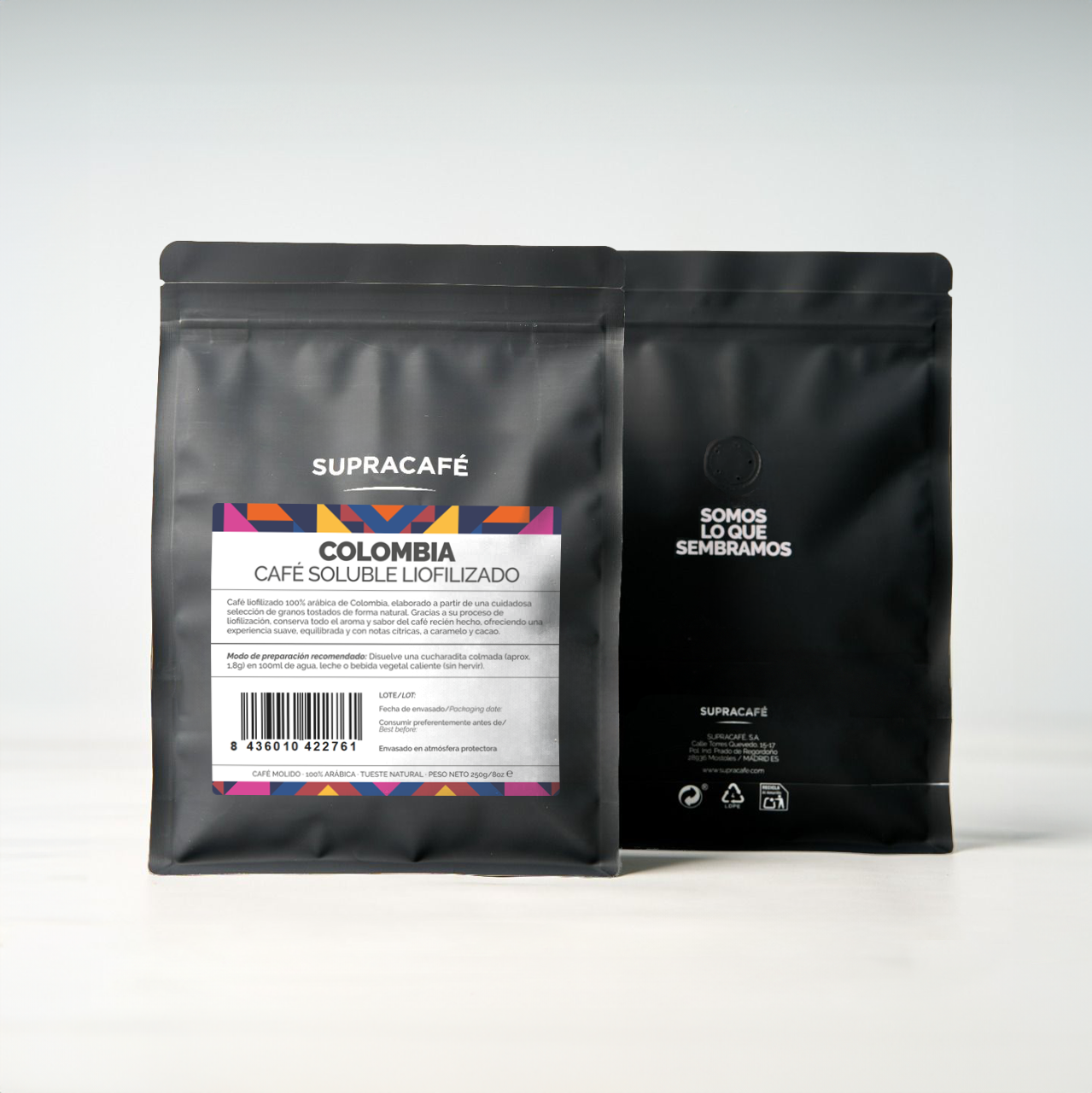 Café de Colombia soluble liofilizado 250g