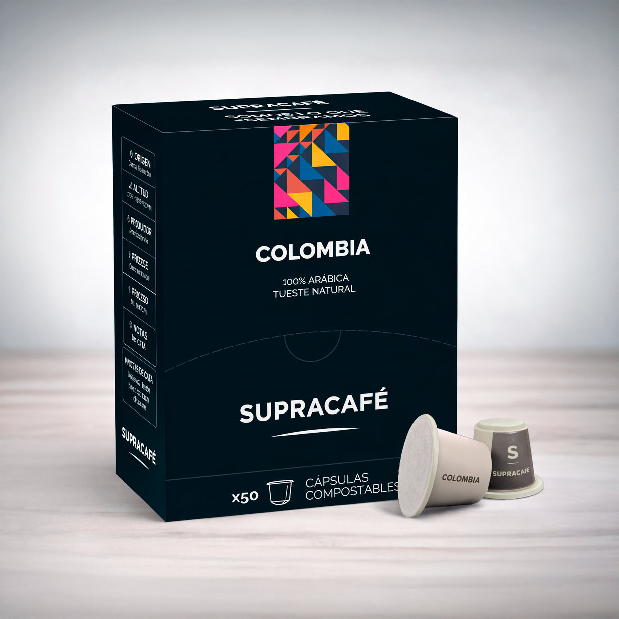 Cápsulas compostables origen Colombia (50 cápsulas)