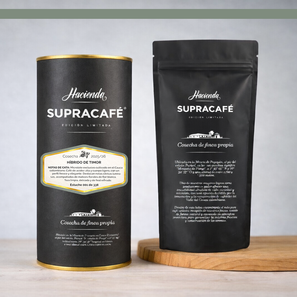 Café de Colombia de cosecha propia Hacienda Supracafé Híbrido de Timor 250g
